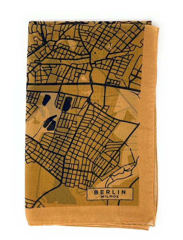 Recycled Eco Scarf - Berlin Map - Wilmok