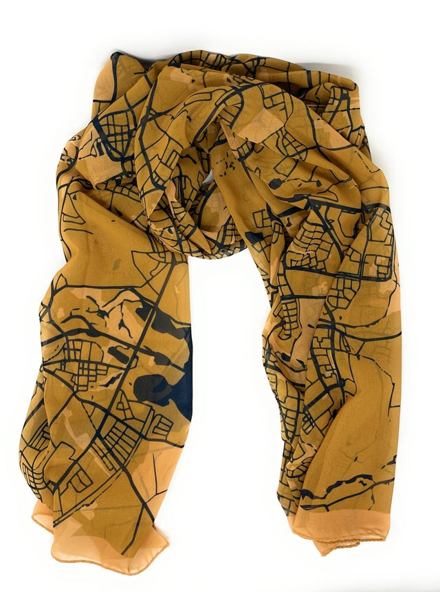 Recycled Eco Scarf - London Map - Wilmok
