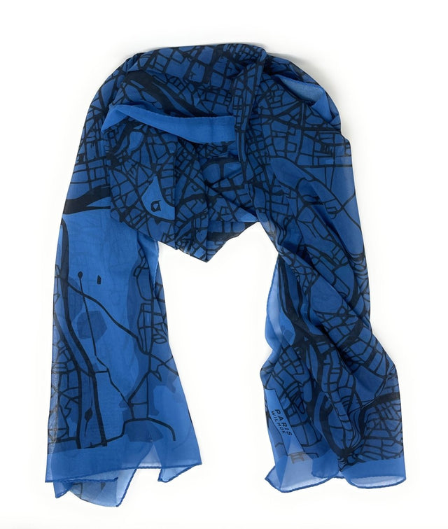 Recycled Eco Scarf - Paris Map - Wilmok