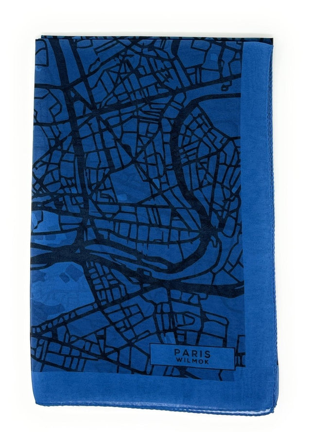 Recycled Eco Scarf - Paris Map - Wilmok