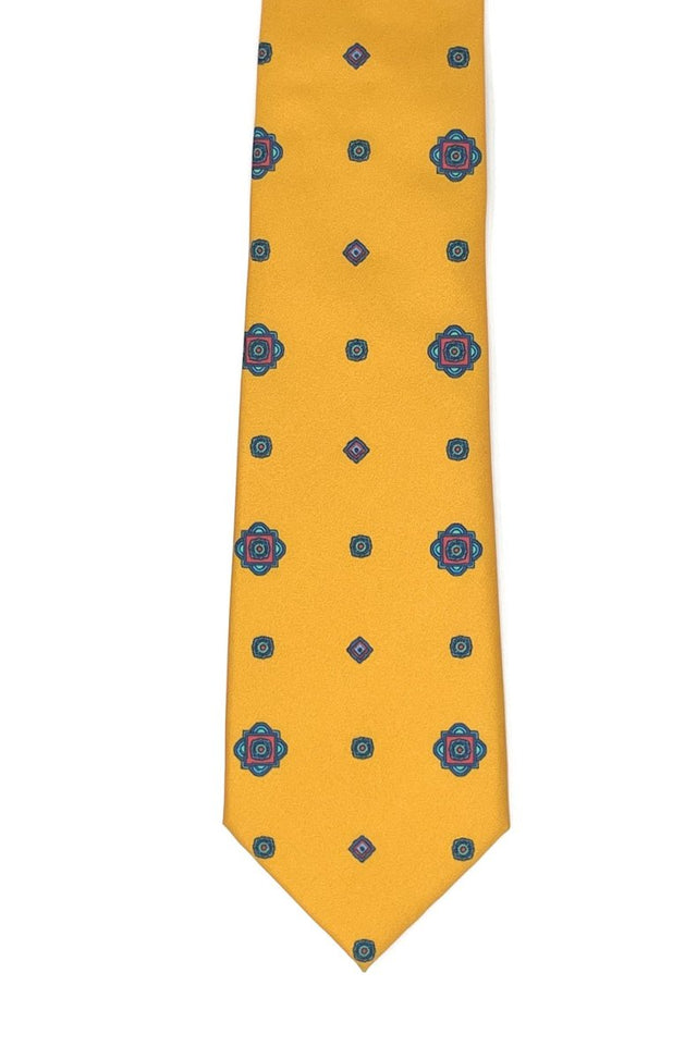 Sunflower Yellow Medallion Tie - Wilmok