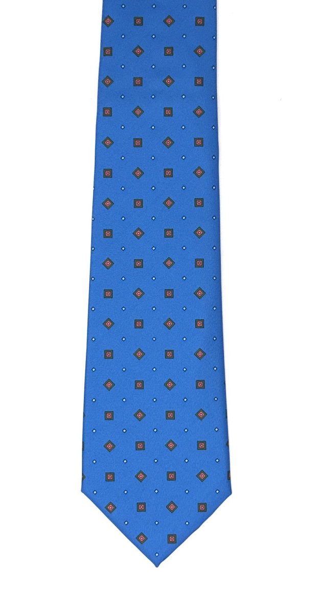 Sustainable Blue Geometric Tie - Wilmok