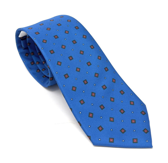 Sustainable Blue Geometric Tie - Wilmok