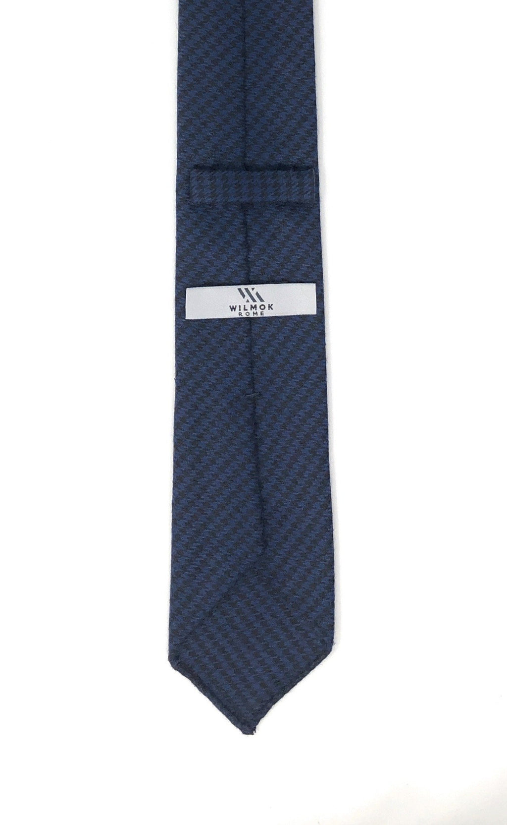 Italian Blue Dogtooth Check Wool Tie – Wilmok