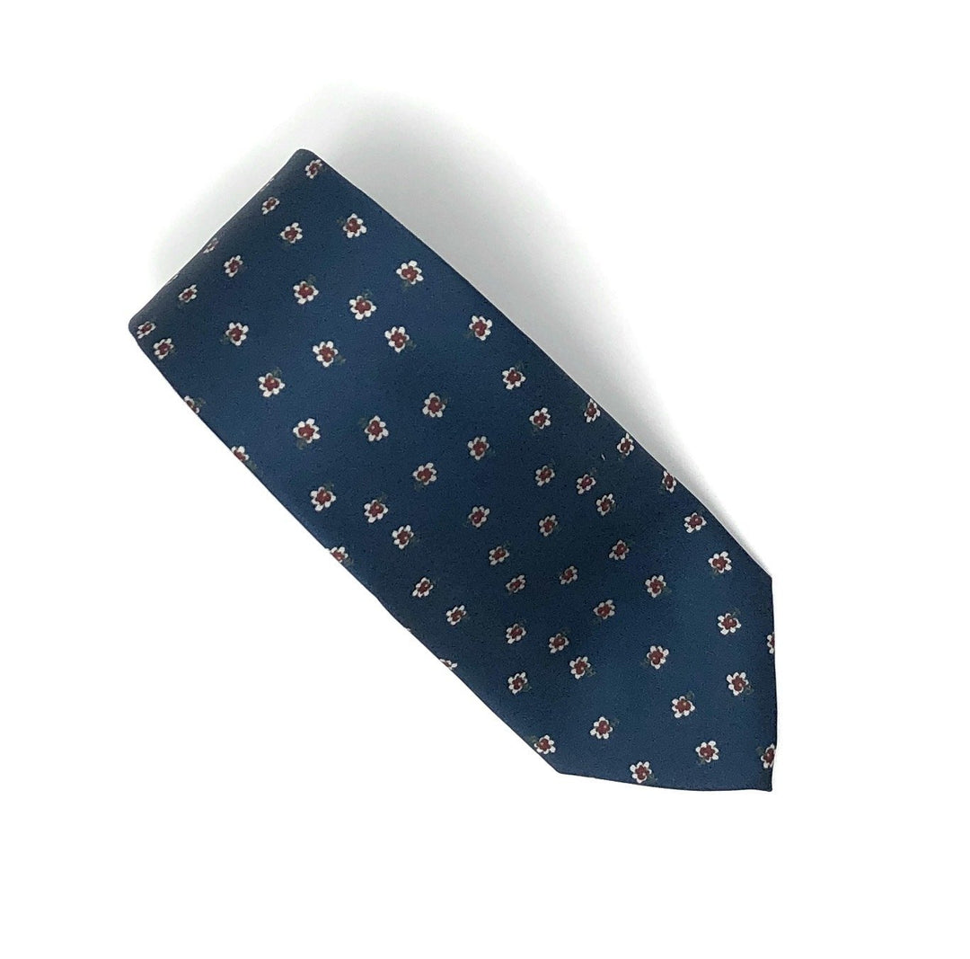 Navy Blue Flower Tie in Recycled Plastic | Wilmok