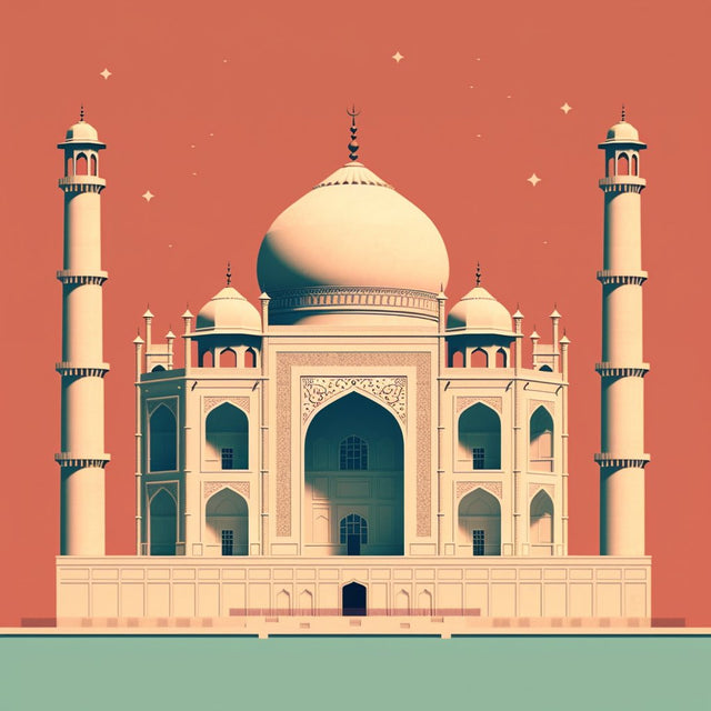 Taj Mahal - Pocket Square - Wilmok